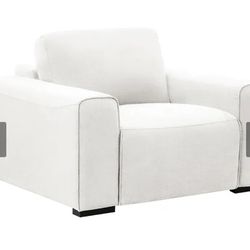 Accent Couches/White Hally Fabric Armchair