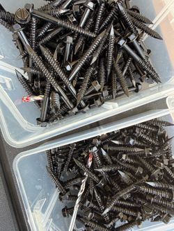 1/4” x 1-1/4” & 1/4” x 2-1/4” Black Hex Concrete Screws
