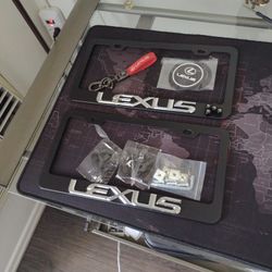 Frame License Plate And Keychain,Mat Cup, Valve Stem Caps $35