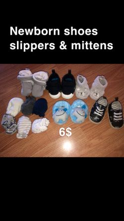 Newborn baby boy slippers