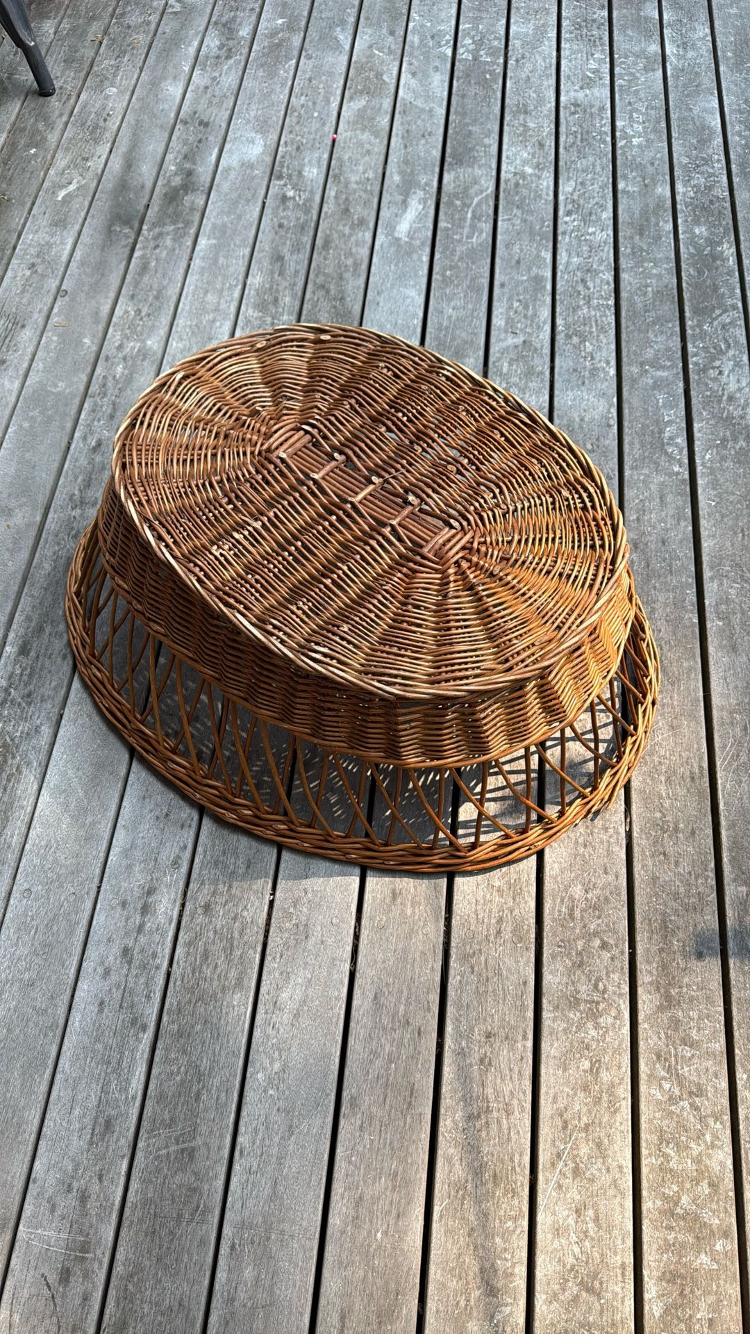 Vintage Wicker Pet Bed Dog Bed Oval Cottage Farmhouse Vibes