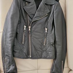 Balenciaga Authentic Leather Biker Moto Jacket 34FR