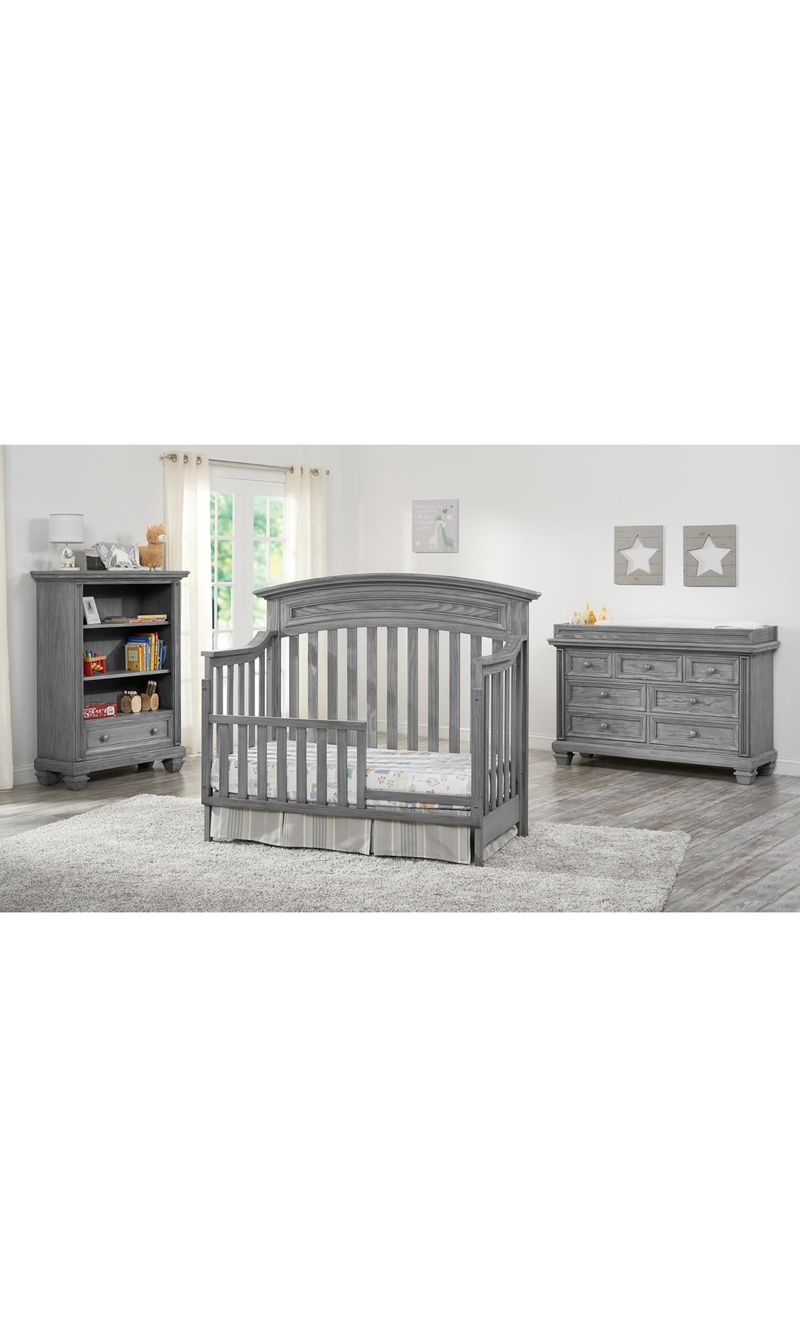 Oxford Baby Richmond 4-in-1 Convertible Crib with Mattress
