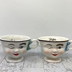 2 Vintage Yum Mugs