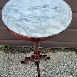 Marble plant stand 