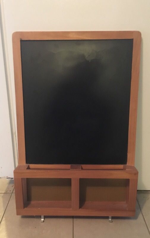 Hanging Chalkboard W/ storage hooks
