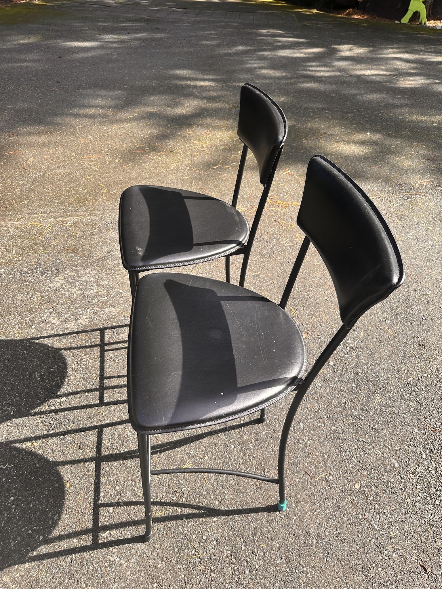2 Leather Bar Stools $30 For Both