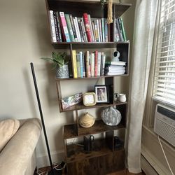 6 Tiered Bookshelf With Cabinet - Pickup End Of July
