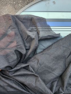Charcoal Gray Sheer Mesh Fabric 22 Ft x 2.4 Ft Lightweight Sewing Material