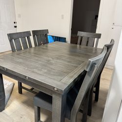 Dining Table 52 Inches With Six Chairs