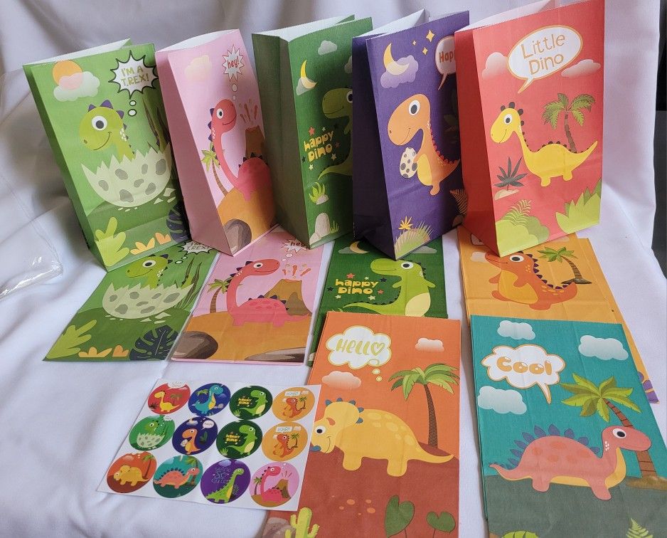 Dinosaur candy bags
