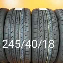 4 New Tires For Sale 245/40/18 We Service Motorcycle Tires