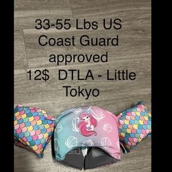 LIFE JACKET/ Life Vest 33-55 Lbs Us Coast Guard Approved  -Pick Up Downtown La Tokyo Area Please Have** Exact Cash
