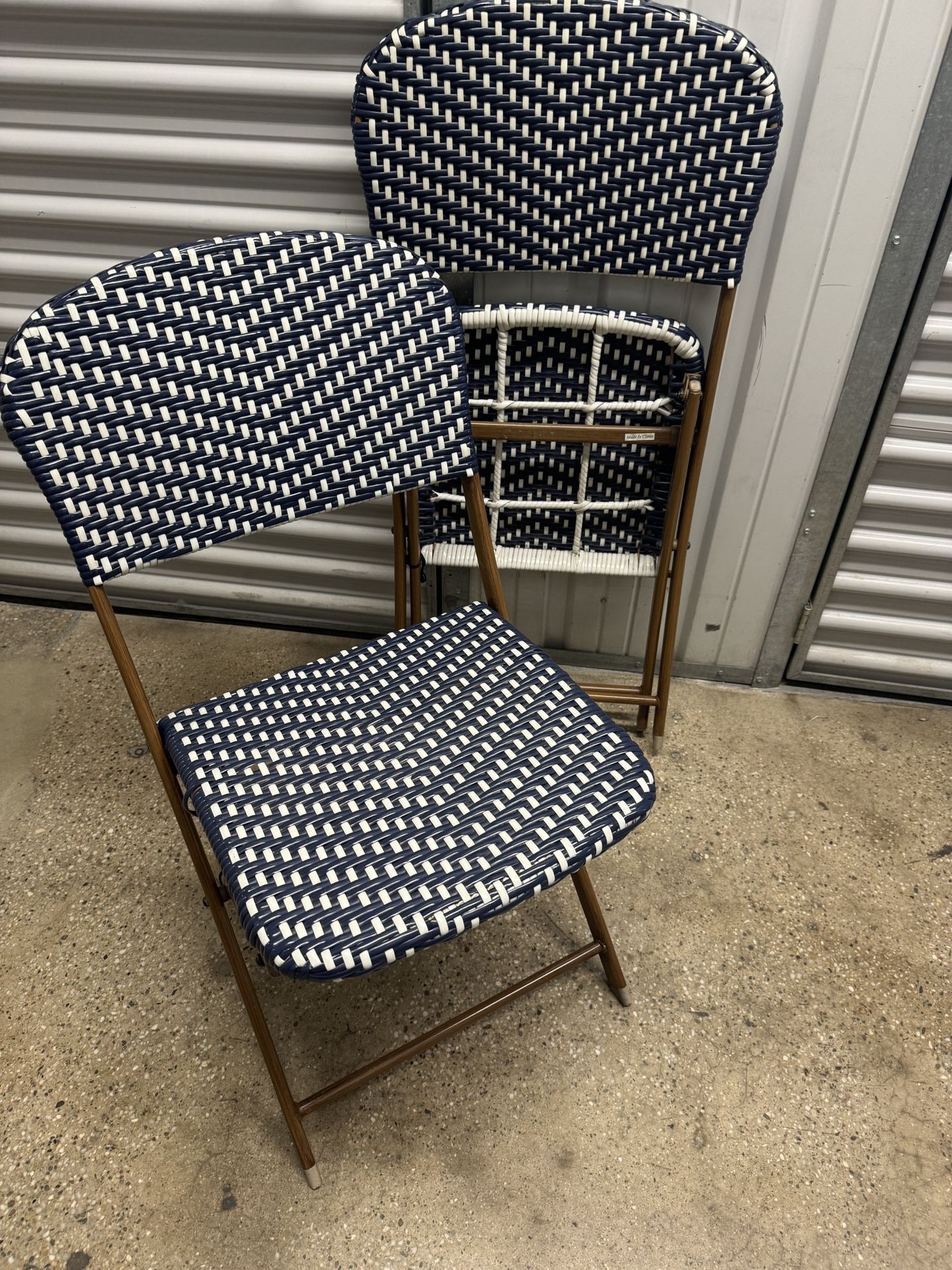 Set Of Bistro Foldable Chairs