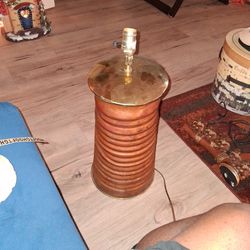 1965 Mid Century Transitional Style Copper Lamp. No Shade Still Vintage