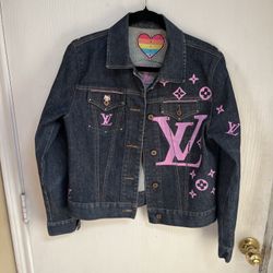 Custom Hello Kitty Designer Jean Jacket 