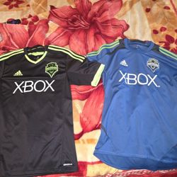 Seattle Sounders FC 2014 Third Jersey Pitch Black/blue 2 Piece Bundle Size Small