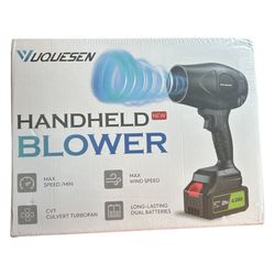 YUQUESEN Cordless Leaf Blower 2x 4.0Ah Battery Charger Handheld Storm Machine