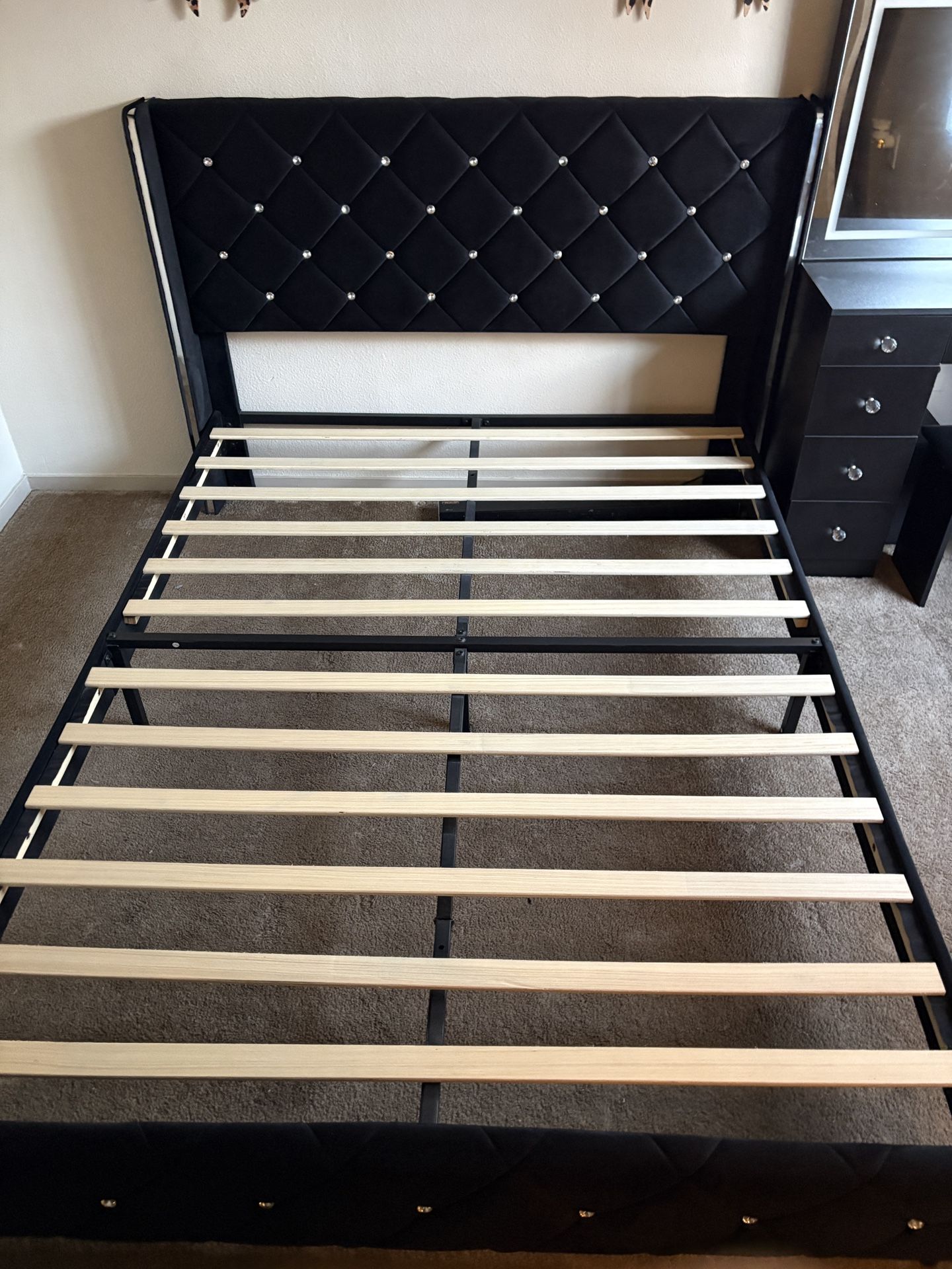 Black Full Size Bed frame