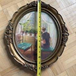 Vintage Pic Frame & Black Wood Pic Frame 