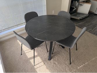 MARIEDAMM and KARLPETTER dinner set (dinner table and chairs)