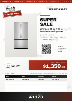 Whirlpool WRFF3136SZ Refrigerator