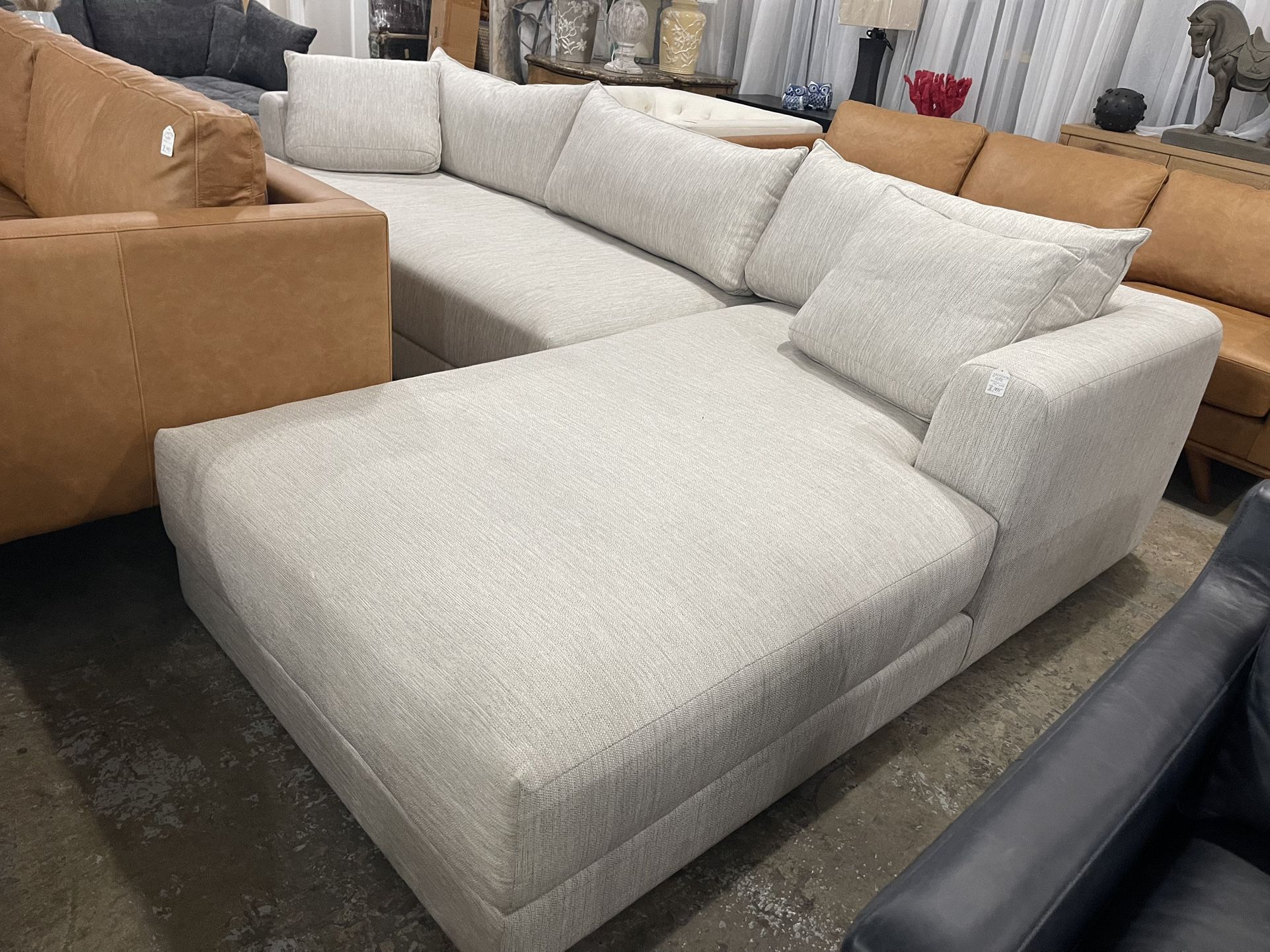 New  Grey Sectional Sofa 122” Long Free Delivery