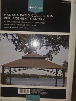 Garden Winds Replacement Canopy for Target Madaga Gazebo, Beige