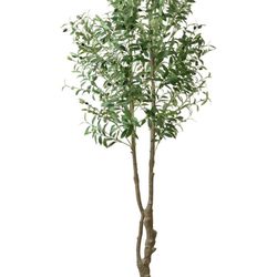 Faux Olive Tree 7FT, Artificial Olive Trees, Tall Fake Silk Floor Plant with Potted, Artificial Trees with Textured Branches & Lifelike Leaves for Hom