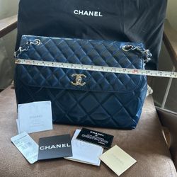 Chanel Classic Flap Jumbo Shoulder Bag Blue
