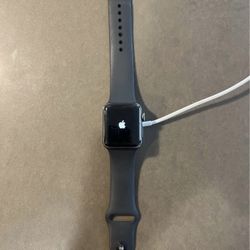 Great condition Apple Watch Series 3 with black medium band and charger cord