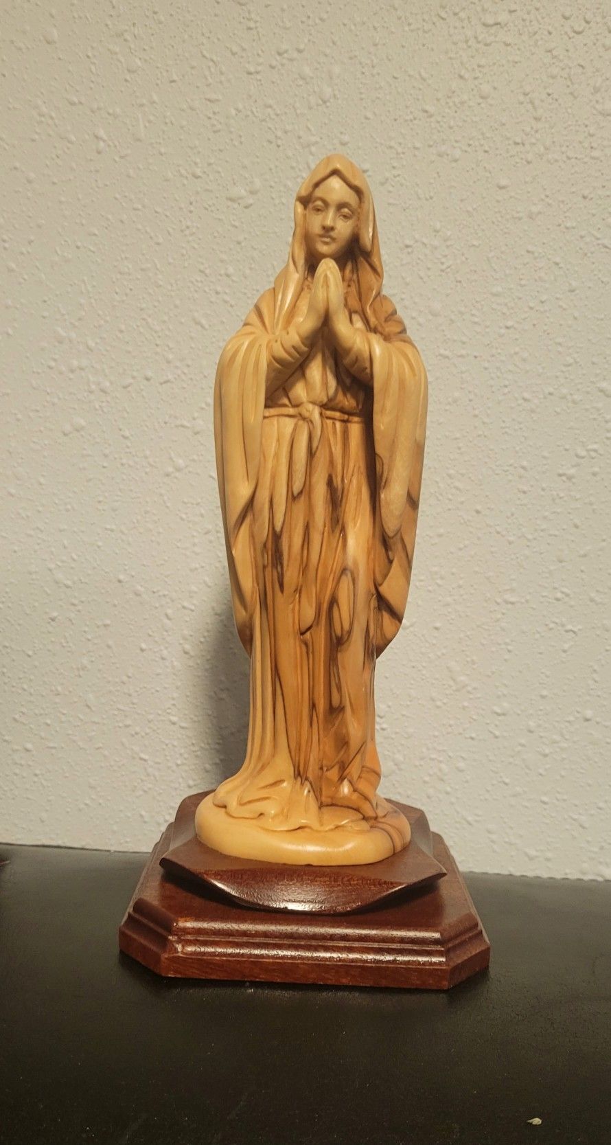 F. Bannoura Praying Virgin Mary Wood Statue