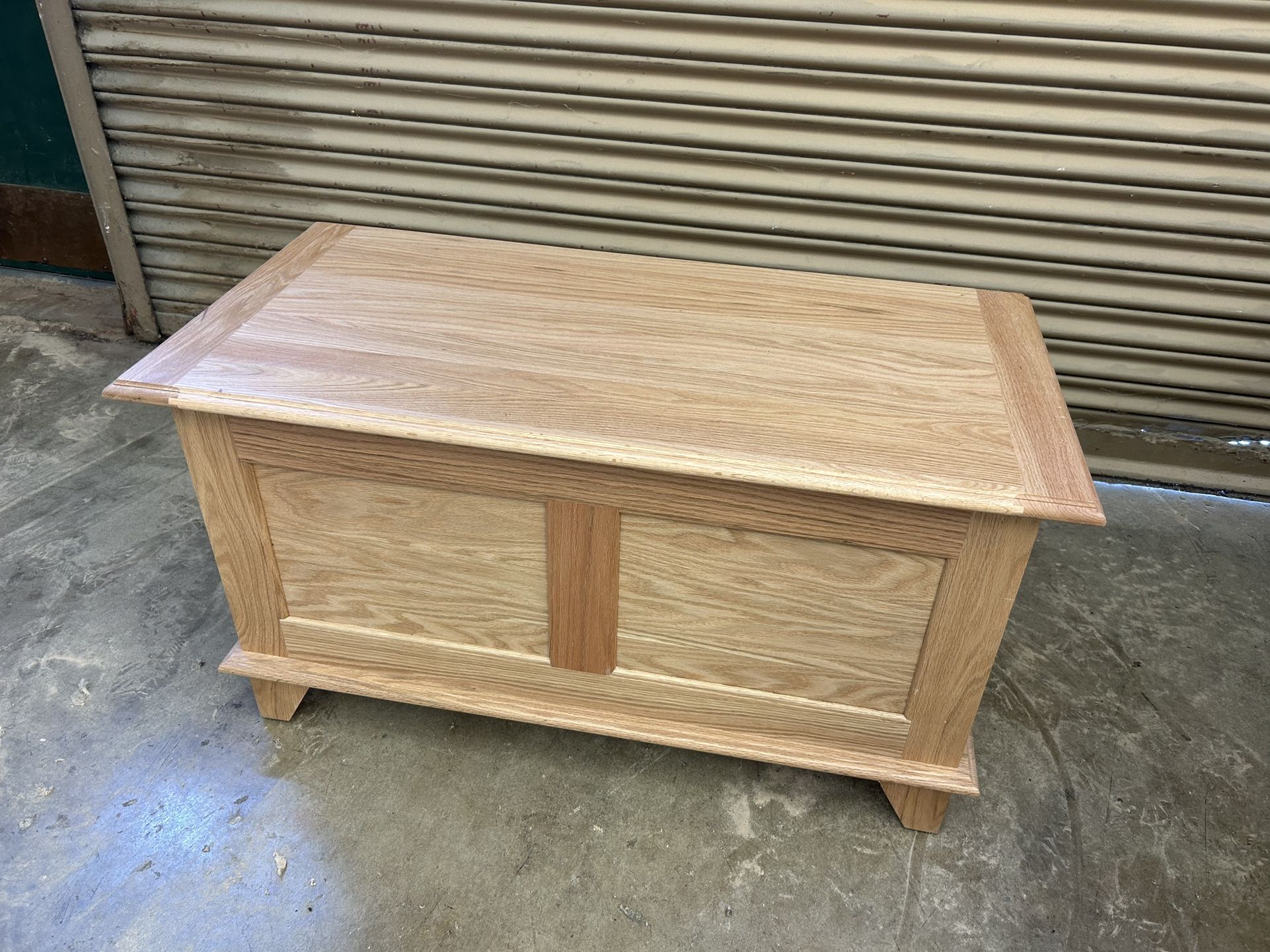 Solid Red Oak Hope Blanket Chest. NEW