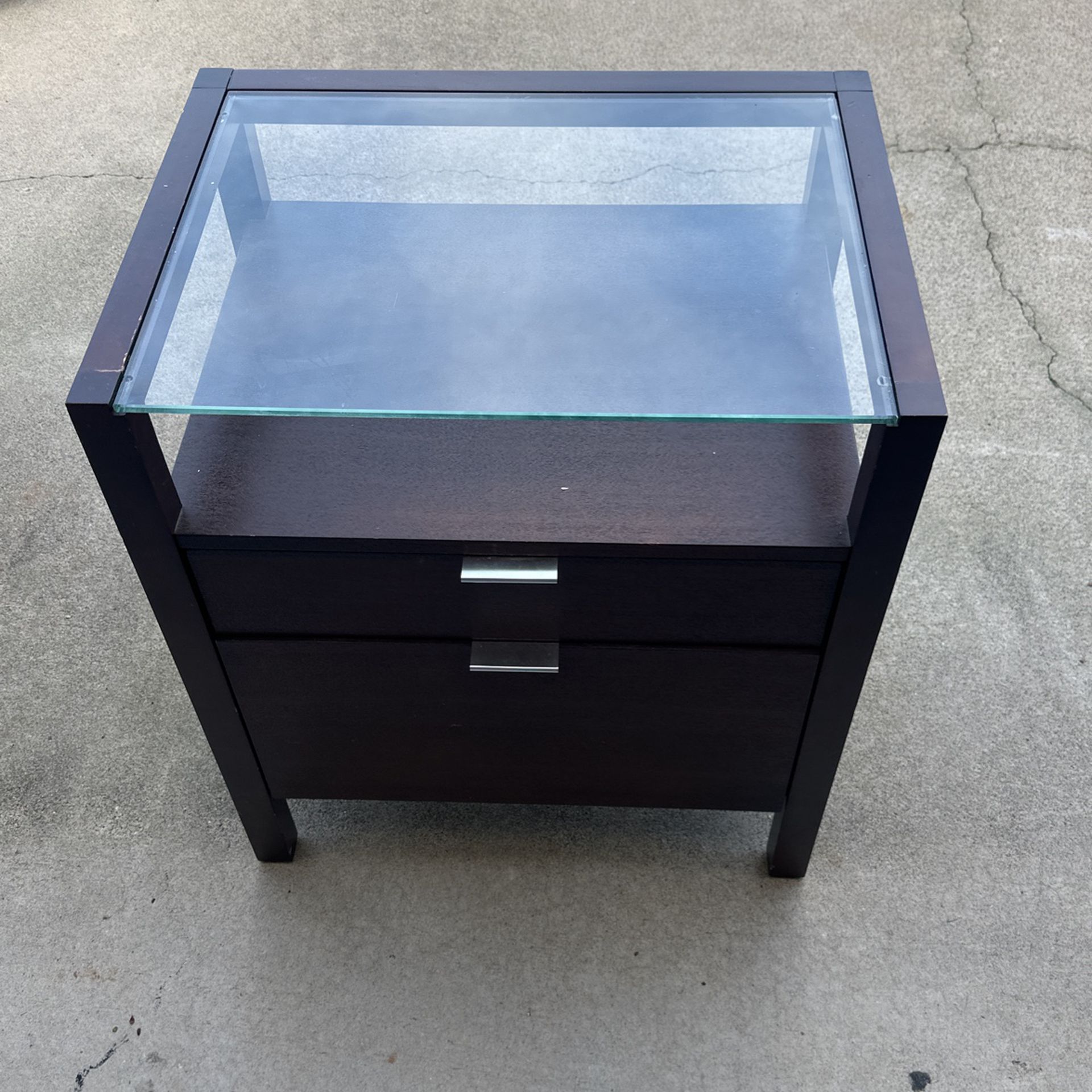 Glass Top File Cabinet