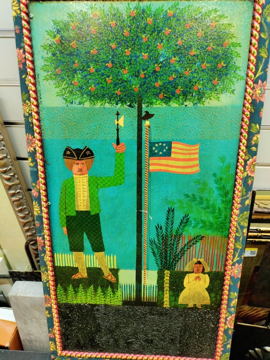 Vintage Mid 21 Century Folk Art Americana