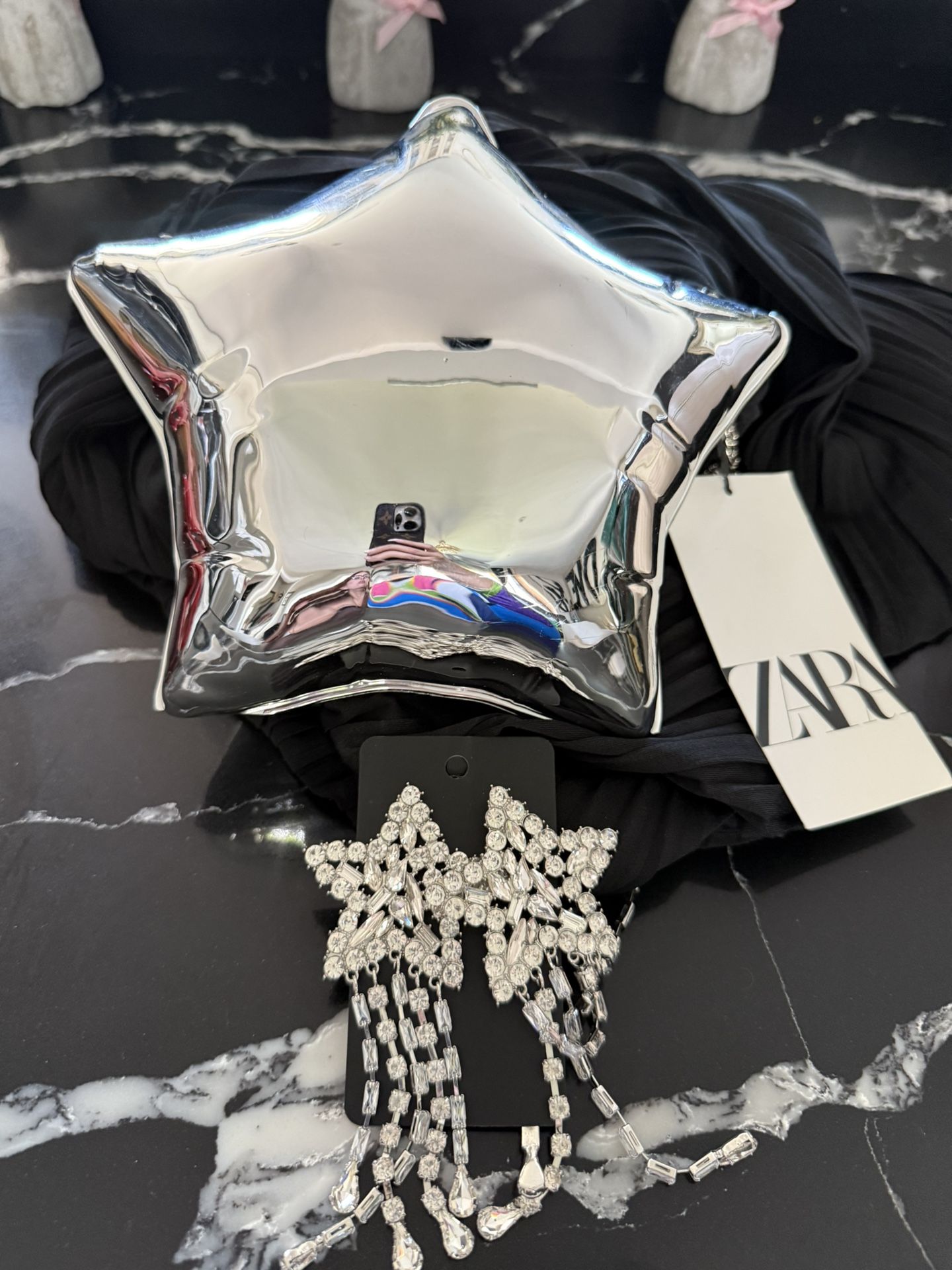 New Star Zara Clutch & Star Earrings