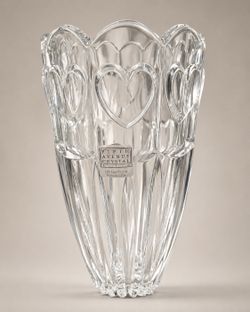 ❤️ Love at First Sight! Vintage Fifth Avenue Crystal Heart Vase ❤️