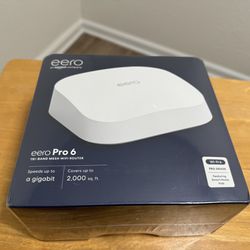New, Sealed - Amazon eero Pro 6 mesh Wi-Fi 6 router | Fast and reliable gigabit speeds