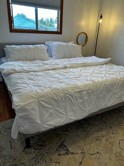 King bed and mattress