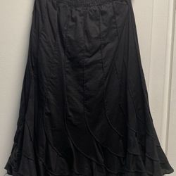 👗Long Black Lined Flare Skirt - Grace Elements - Medium