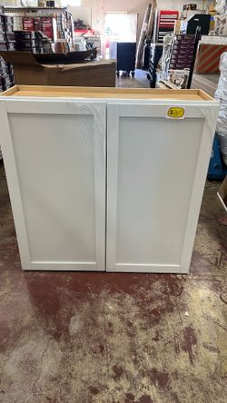 Hampton Bay Courtland 36 in. W x 12 in. D x 36 in. H Assembled Shaker Wall Kitchen Cabinet in Polar White