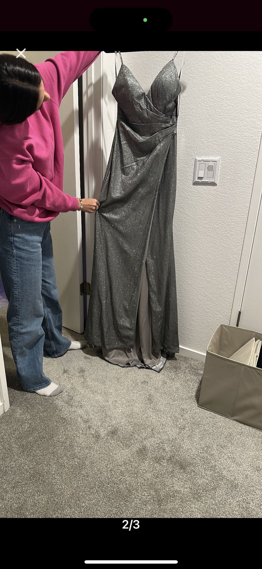 Glittery silver Dress