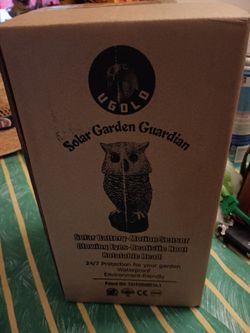 Solar garden owl motion sensor  glowing eyes n head moves new for 20.00 each 2 left
