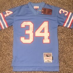 Mitchell & Ness Earl Campbell 34 Throwback Jersey Houston Oilers 1980 Size Small
