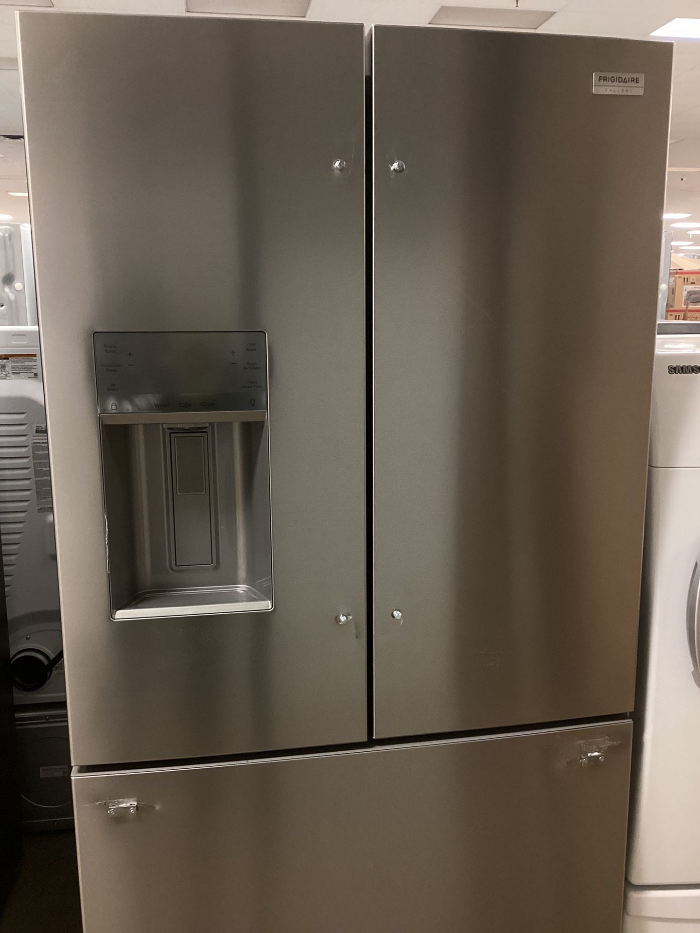 Frigidaire Gallery French Door Refrigerator with Door Bin Storage and Auto Close Doors