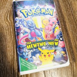 POKEMON The FIRST Movie VHS Mewtwo vs Mew Blockbuster Exclusive 