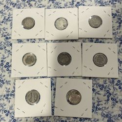 Eight US dimes
