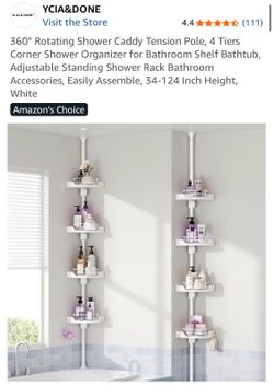 YCIA & DONE new 360° rotating shower, caddy tension pole
