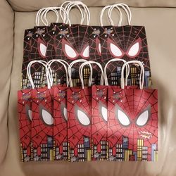 12 Pcs Spider Man Candy Bags l Birthday Party Supplies 