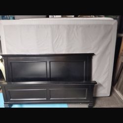 Full Size Bed Frame Plus Spring Box Plus Good Quality Mattress Lightly Has Been Used
